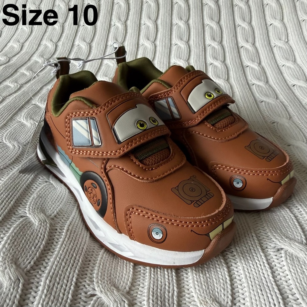 Disney Pixar Cars Tow Mater Sneakers 10 Toddler Boys Shoes Kachow 95 Race Ready